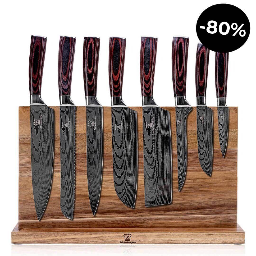 Premium Knivsett med Burokku Knivblokk