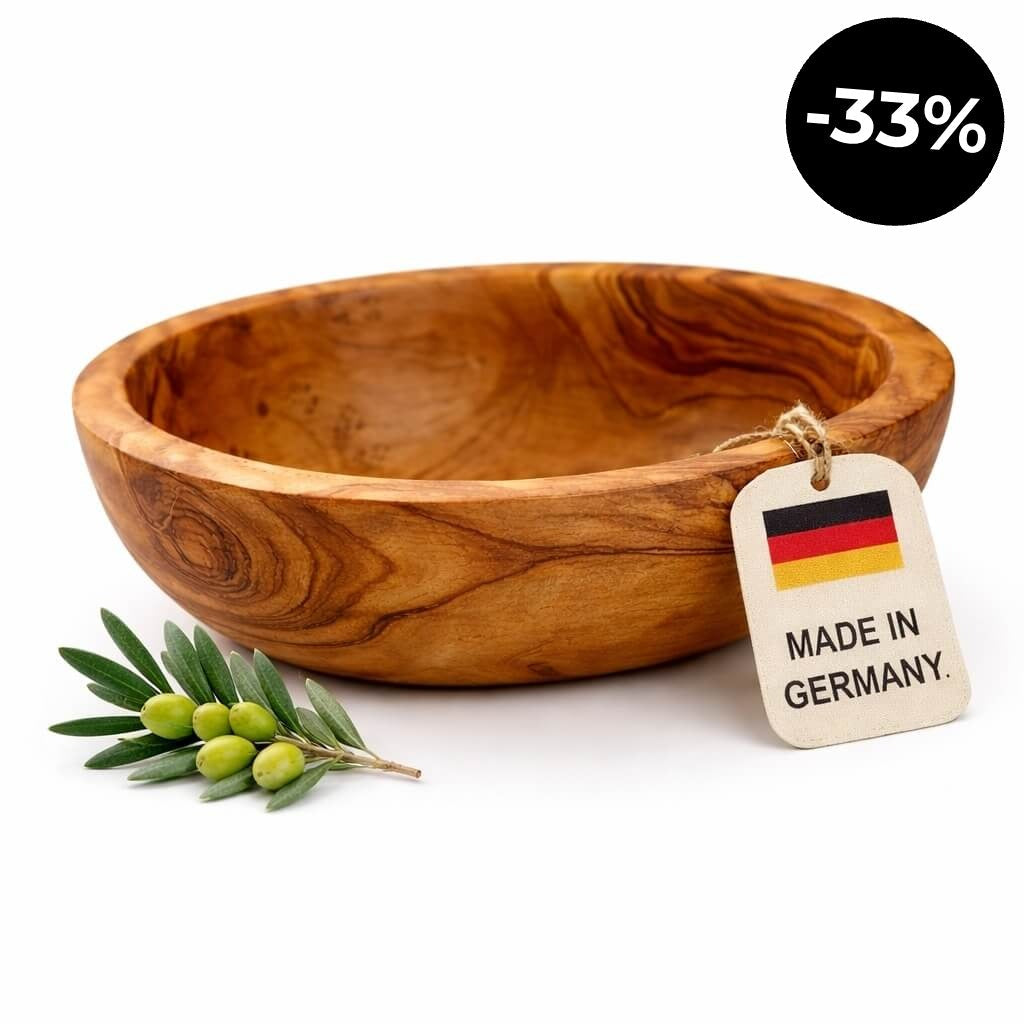 Skål i massivt oliventre (Ø 14 cm)