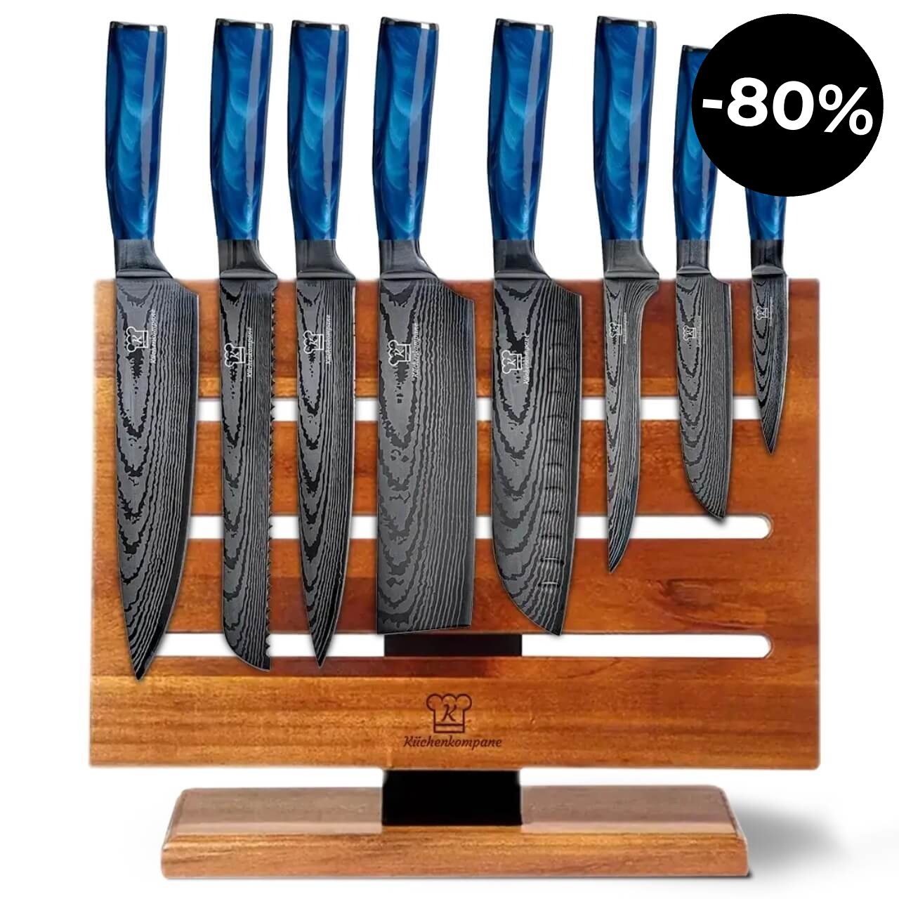 Shiburu Premium Knivsett med Magnetisk Jishaku Knivblokk