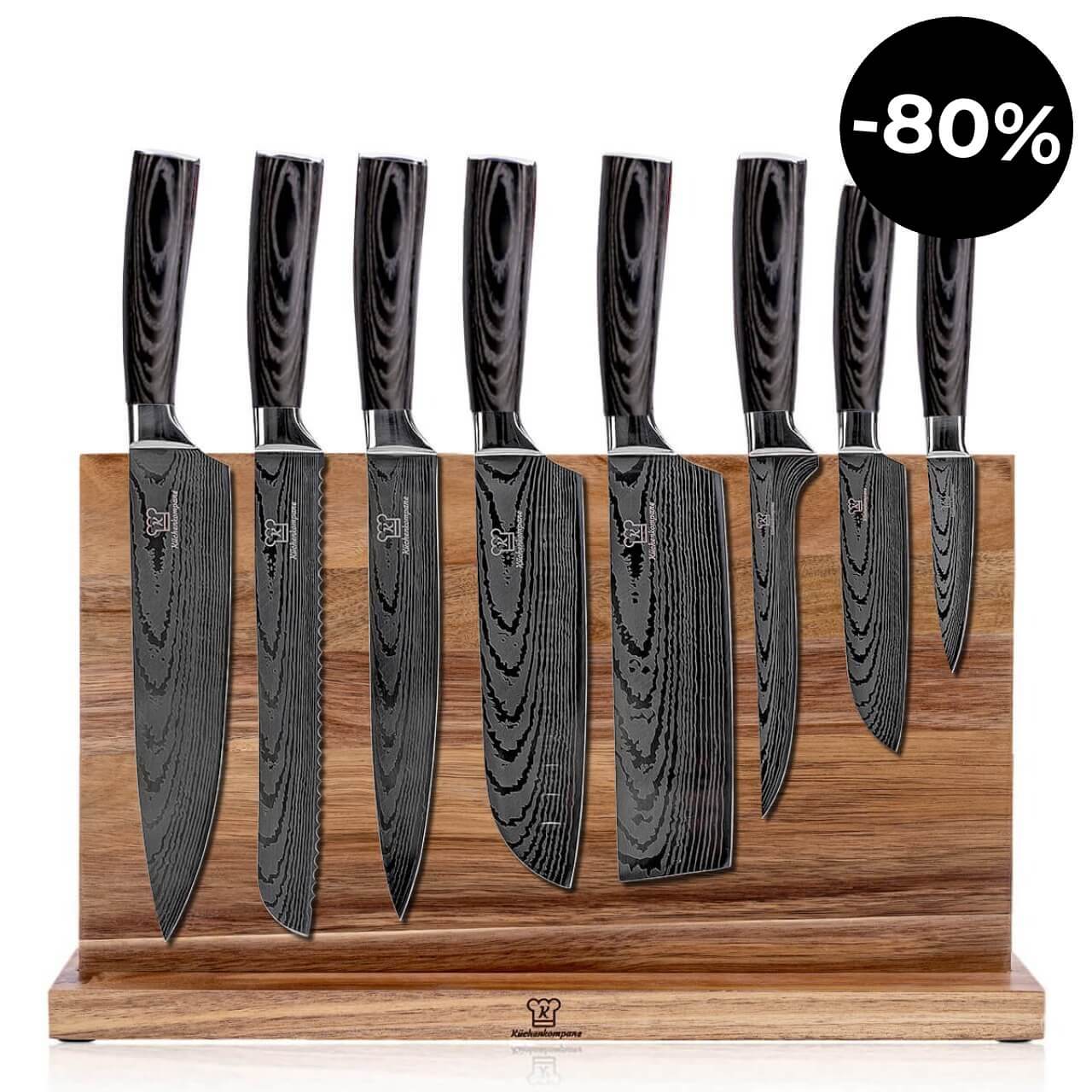 Kuro Premium Knivsett med Burokku Knivblokk
