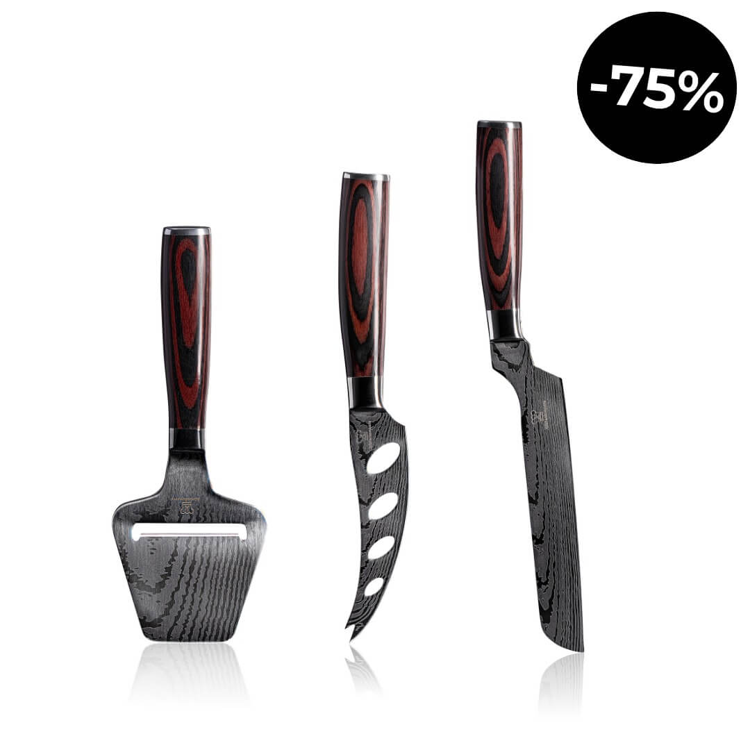 Oste-trio: 2 ostekniver & ostehøvel
