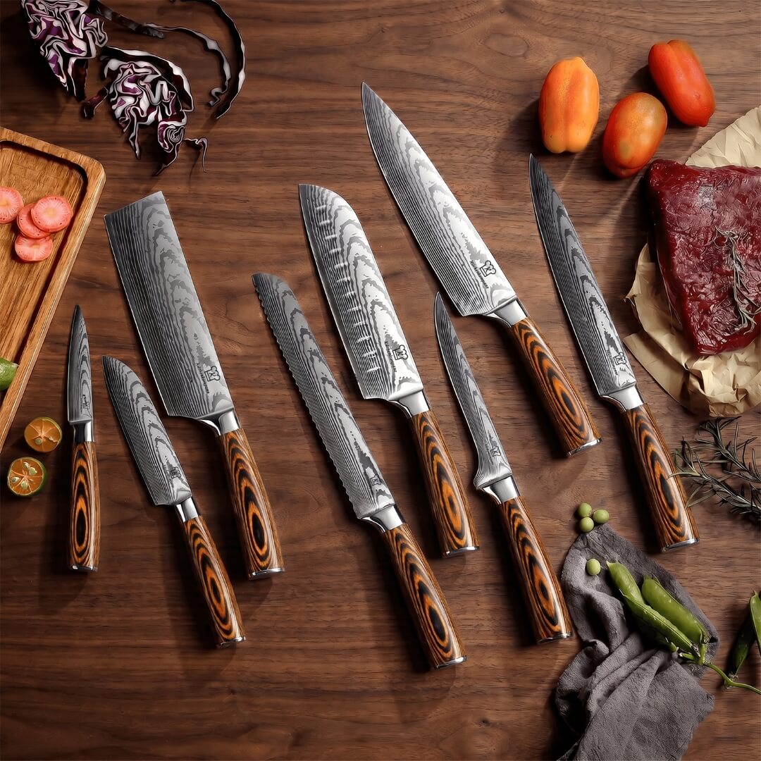 Akarui Knivsett Premium 8 deler