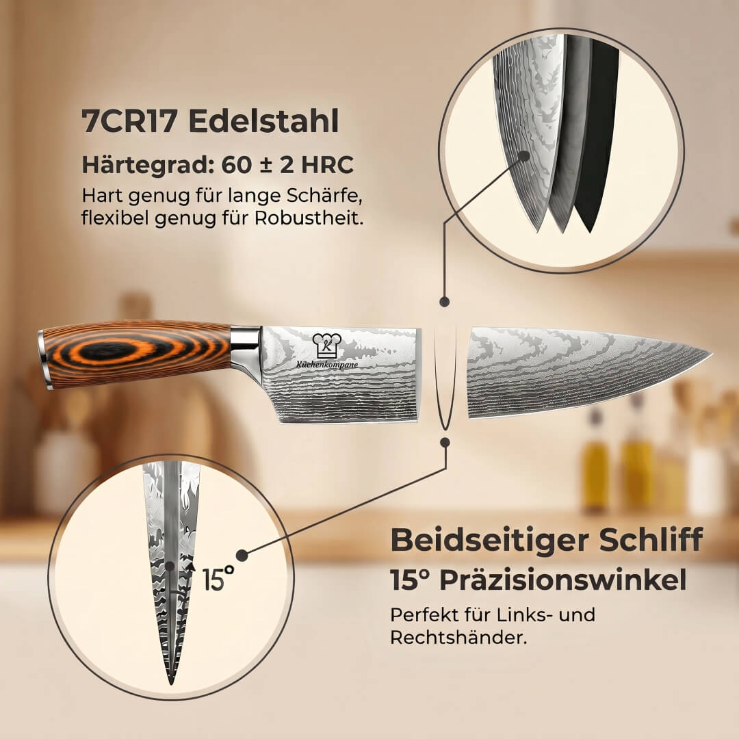 Akarui Knivsett Premium 8 deler