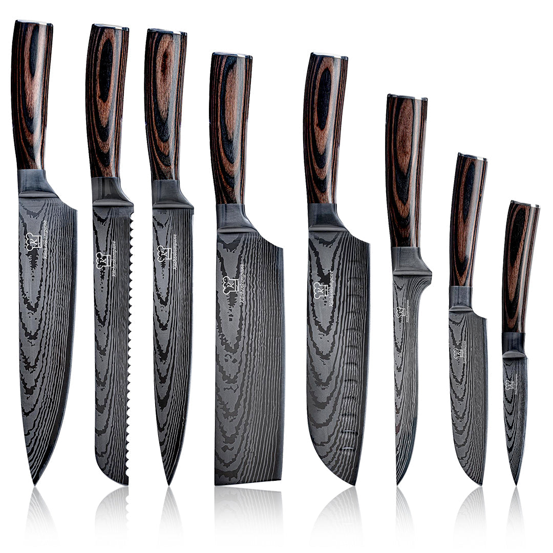 Premium Knivsett med Burokku Knivblokk