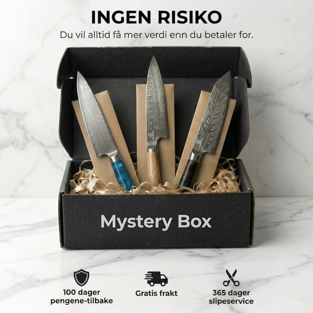 E-Mail: Mystery Box S / 3 tilfeldige premium kjøkkenkniver