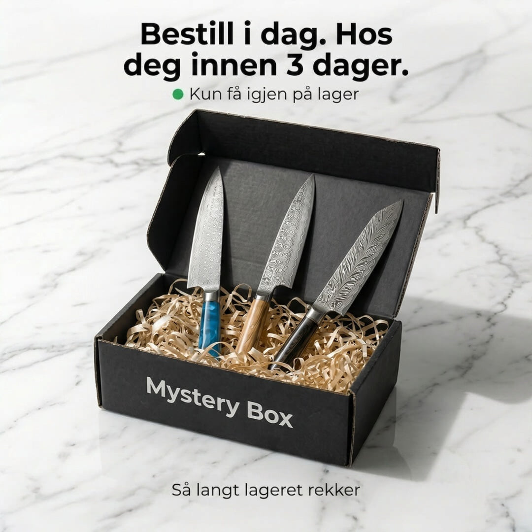 E-Mail: Mystery Box S / 3 tilfeldige premium kjøkkenkniver