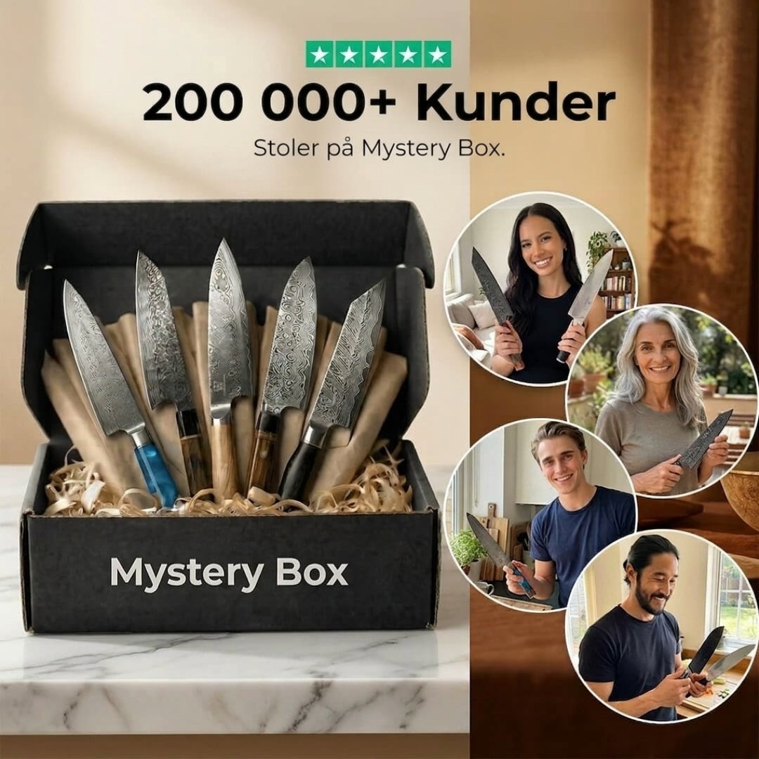 E-Mail: Mystery Box M / 5 tilfeldige premium kjøkkenkniver