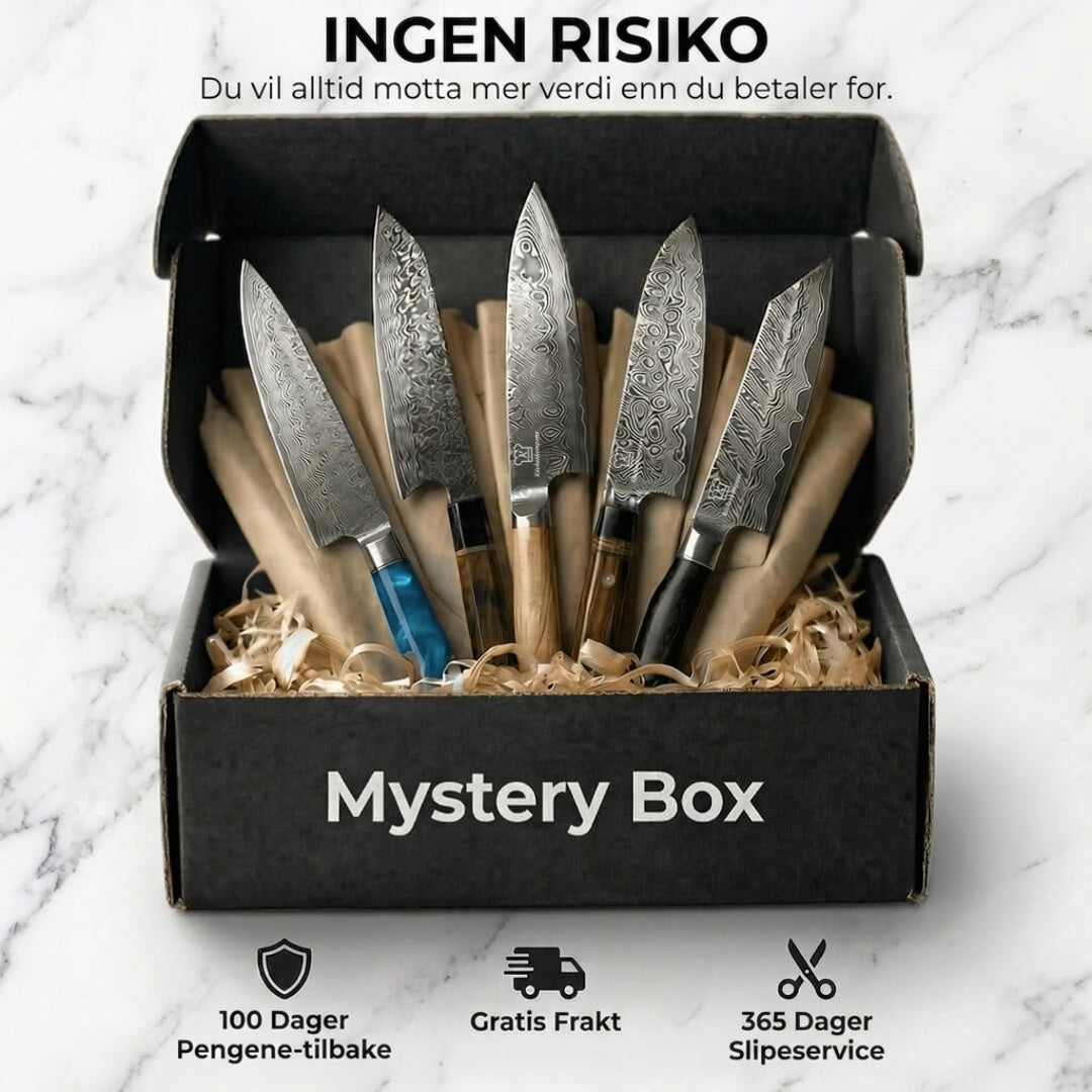 E-Mail: Mystery Box M / 5 tilfeldige premium kjøkkenkniver