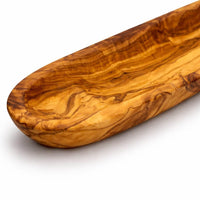 Baguetteskål i oliventre – glatt kant (30 cm)