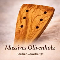 Stekespade i oliventre med hull (30 cm)