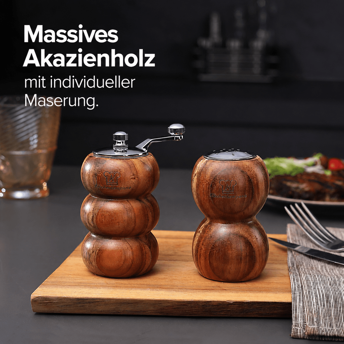 Mega tilbudspakke: Matchende salatservise + kryddersett