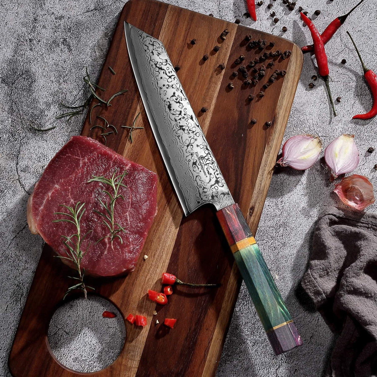 Damask Gyuto Kniv