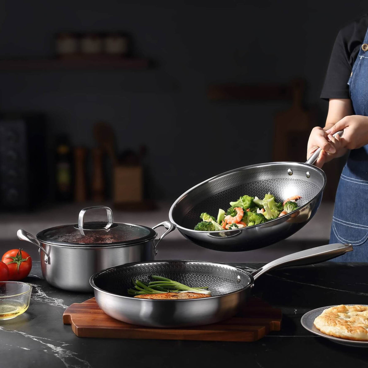 3-delt Premium Kokesett