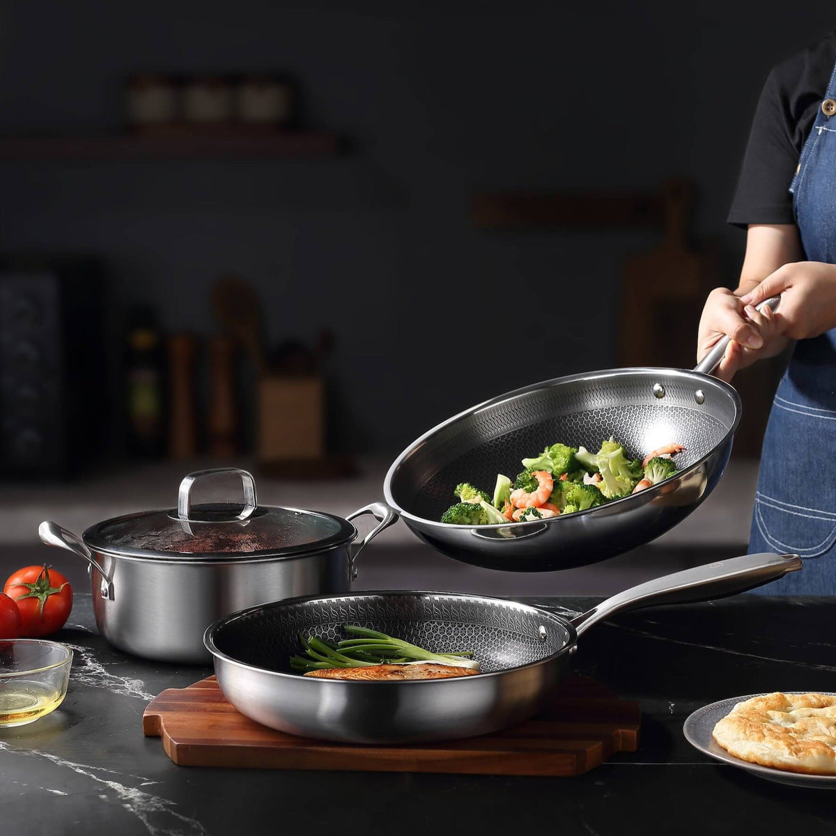Küchenkompane WOK - 34 cm
