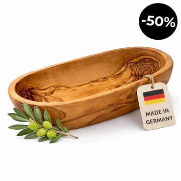 Fruktskål i massivt oliventre (29 cm)