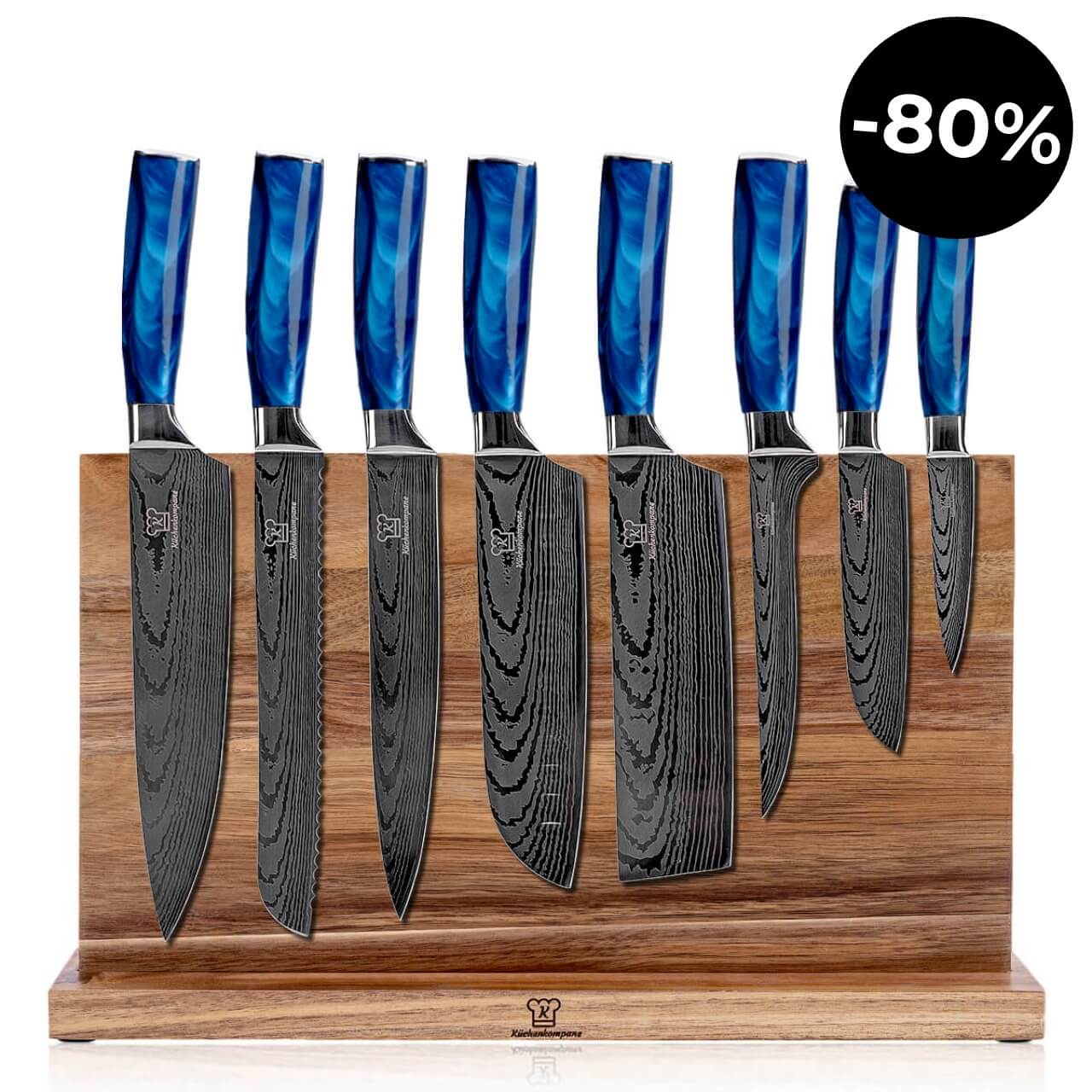 Premium Knivsett med Burokku Knivblokk