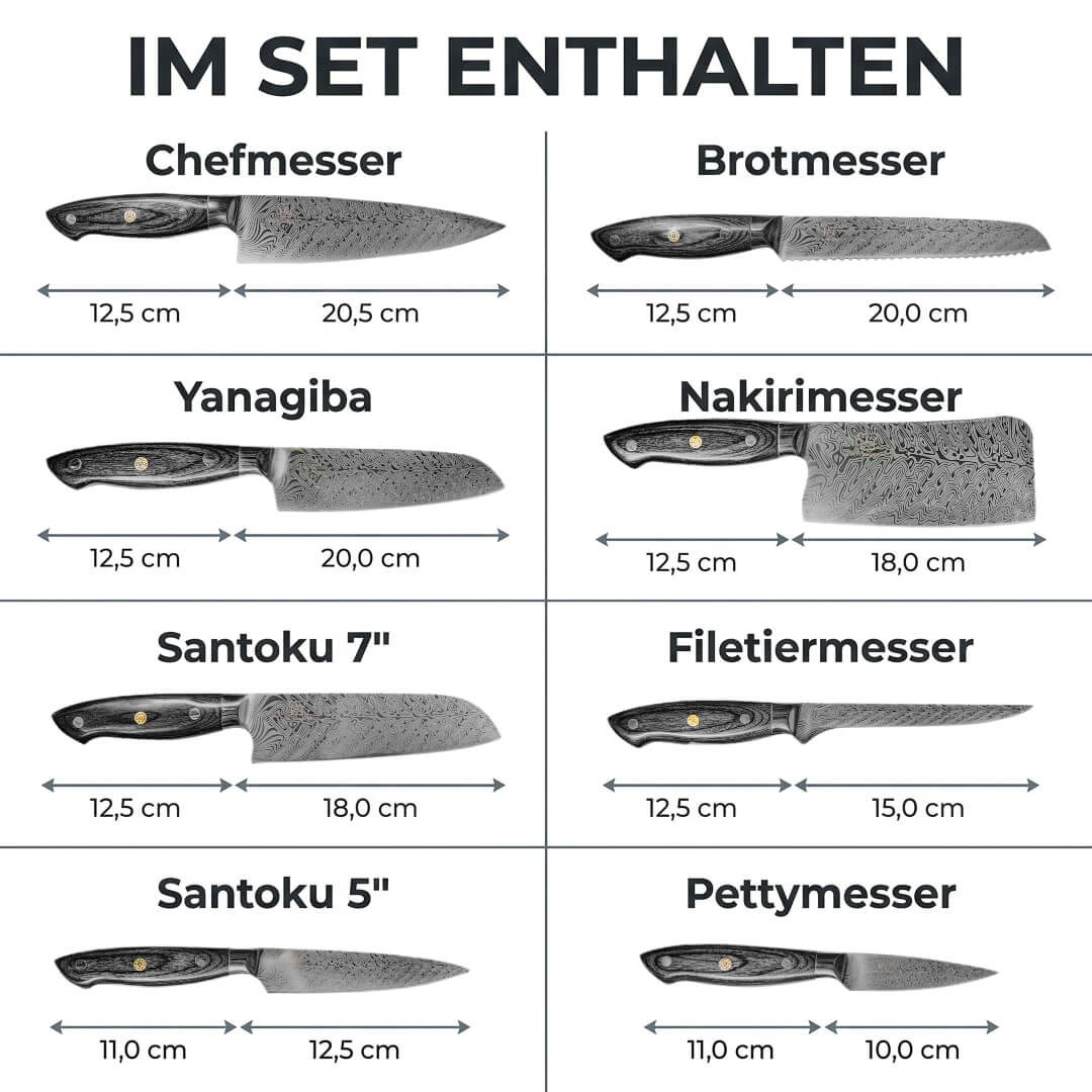 Kumai Knivsett 8-delers