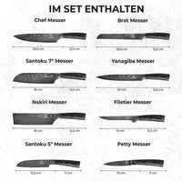 Kurai Knivsett Premium 8-delers