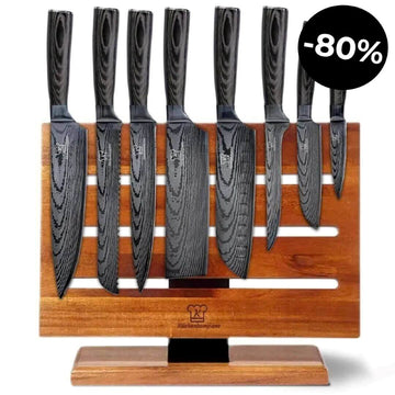 Kurai Premium Knivsett med Magnetisk Jisahku Knivblokk