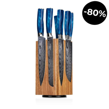 Shiburu Premium Knivsett med Magnetisk Tsuisuto Knivblokk