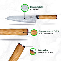 Mokuzai knivsett 5 deler