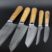 Mokuzai knivsett 5 deler