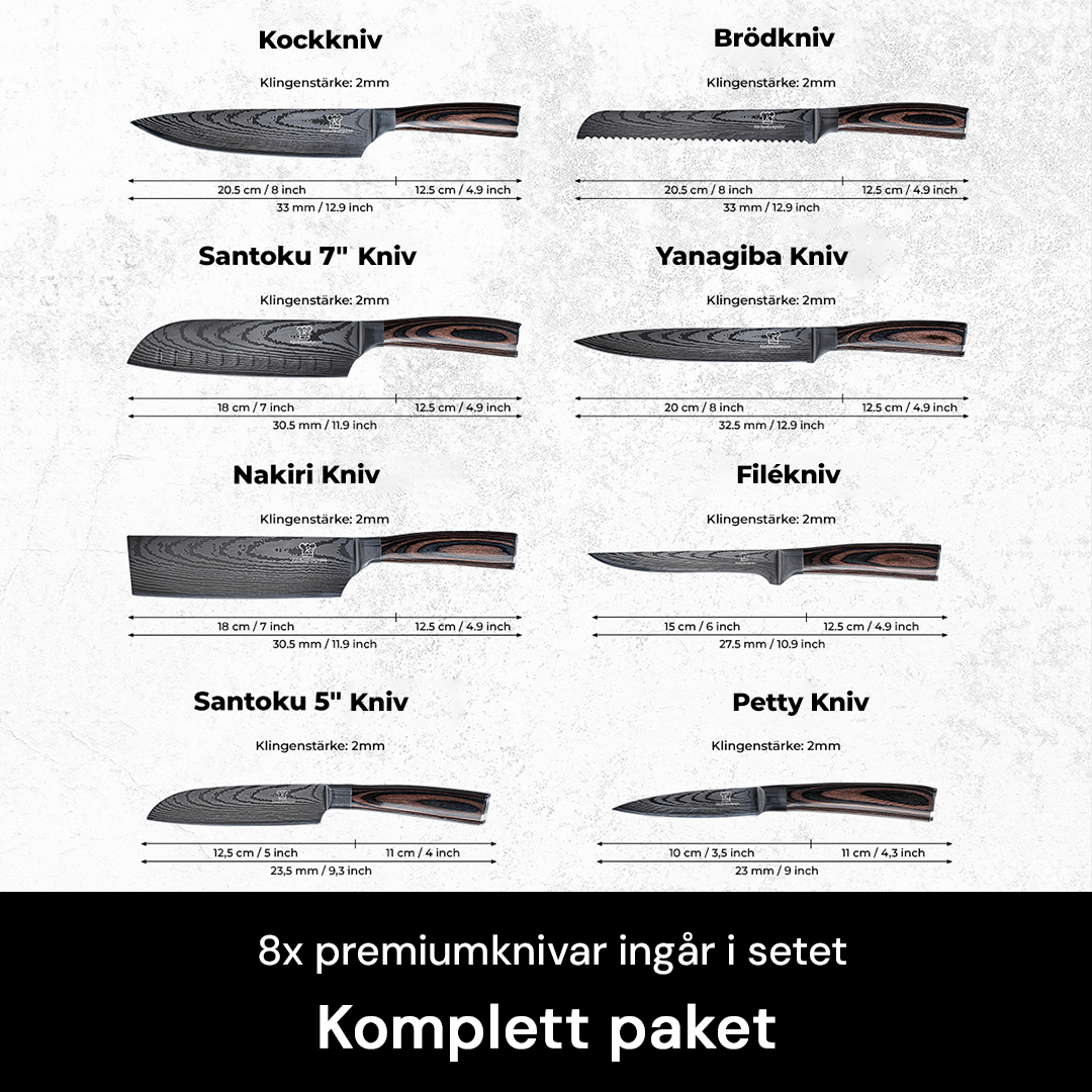 Asiatisk Premium Knivsett