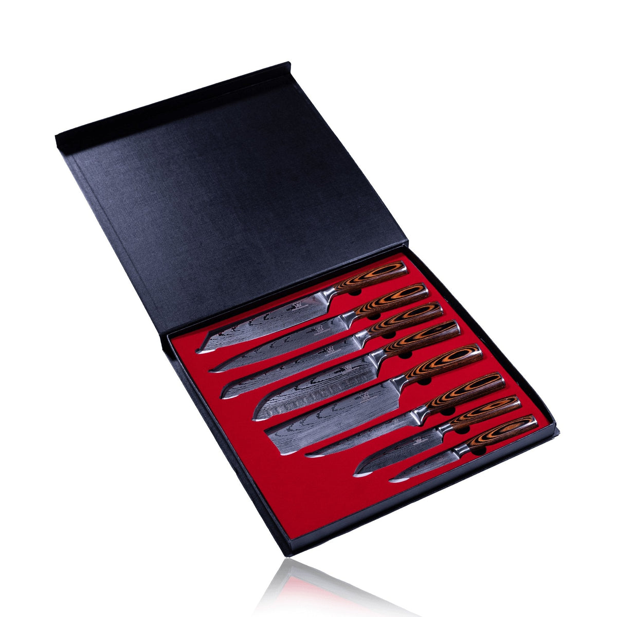 Akarui Premium Knivsett med Magnetisk Jishaku Knivblokk