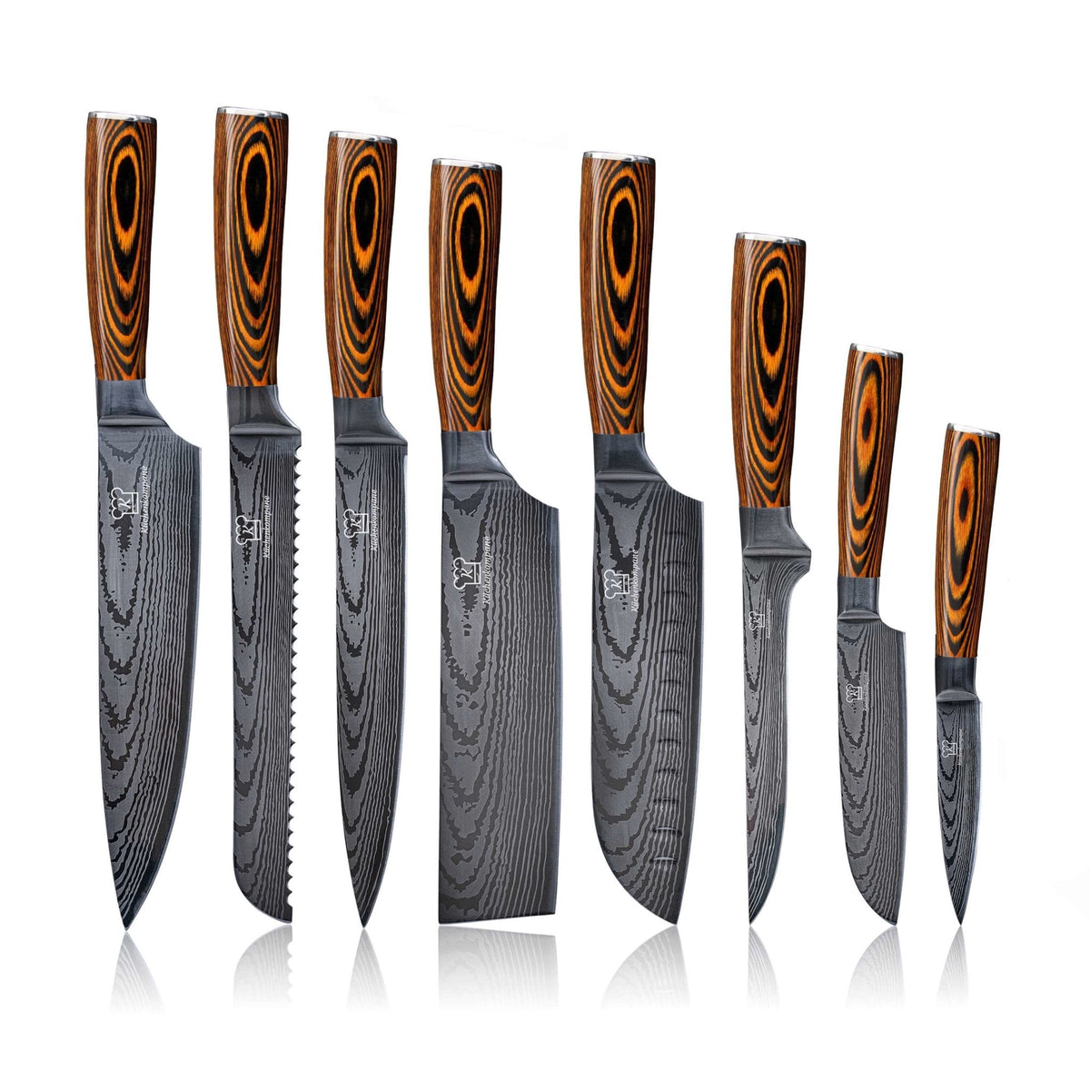 Akarui Premium Knivsett med Burokku Knivblokk