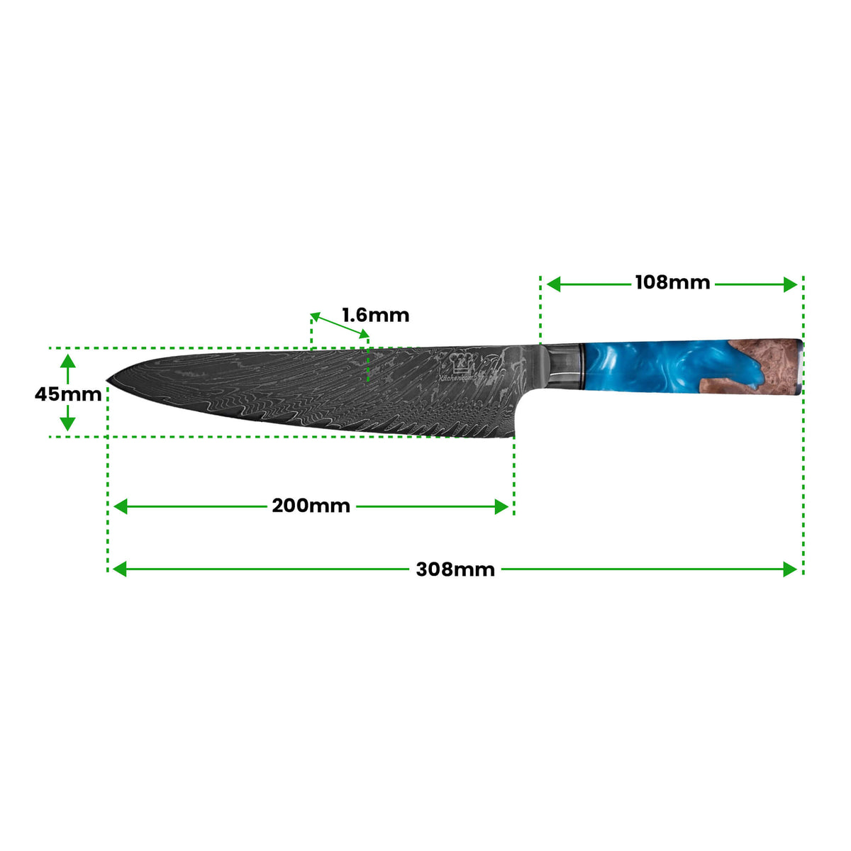 Damask Kockkniv