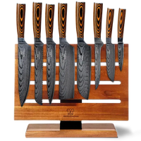 Akarui Premium Knivsett med Magnetisk Jishaku Knivblokk